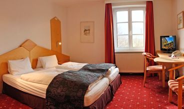 afbeelding van Klassieke kamer, 1 twee- of 2 eenpersoonsbedden, uitzicht op bergen