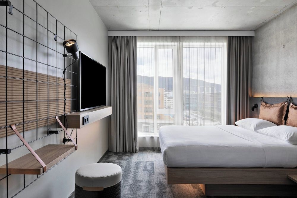 afbeelding van Kamer, 1 queensize bed, uitzicht op stad