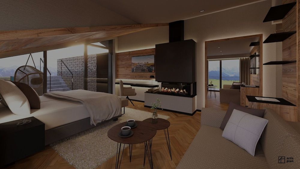 afbeelding van Luxe studio suite, sauna, uitzicht op meer